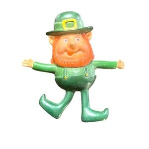 Vintage‎ Leprechaun Pin St Patricks Day Irish Figural Brooch